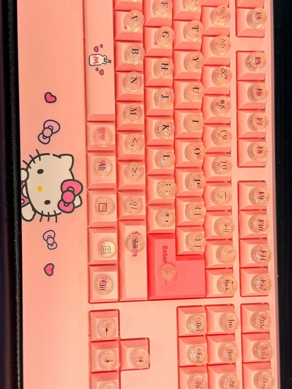 Hello Kitty Pink Keyboard and Matching Mouse Pad Set